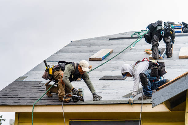 Professional Gutter Installation technician working in New Fairfield, CT